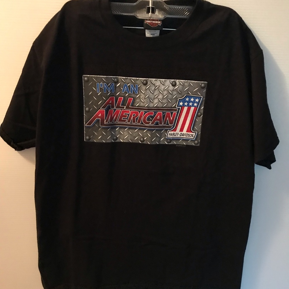 Harley Davidson Tshirt I’m An All American” 2019 Large